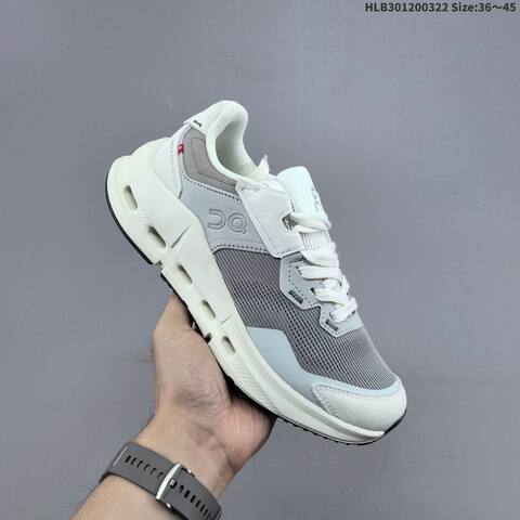 On Cloud Tec Gray White Navy Blue EU 36-45 Running Shoe Running Sneakers - Unisex BS-69666