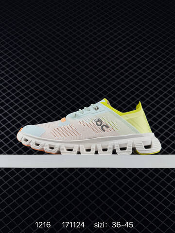 On Cloud 6 Coast White Light Blue Neon Yellow Orange EU 36-45 Running Shoe Running Sneakers - Unisex (BS-85432)