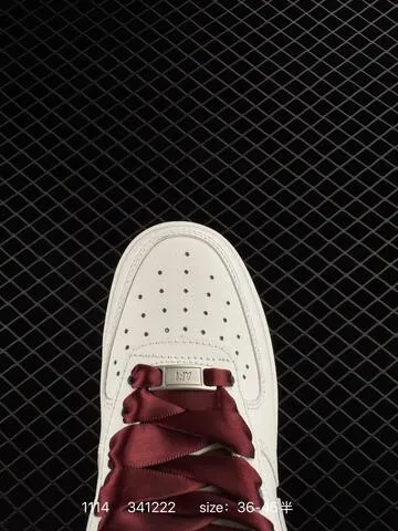 Nike Air Force 1 07 Low White Burgundy 36-45 Lifestyle - Unisex BS-74213