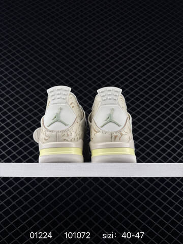Jordan Air Jordan 4 Somos Eternos Beige Light Green Pale Yellow Gold White EU 40-47 Basketball Shoe - Men s BS-79782