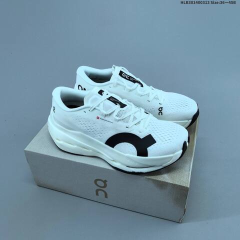 On Running Cloudboom Max Black White Or White Light Blue Navy EU 36-45 Running Shoe Running Sneakers - Unisex (BS-69678)