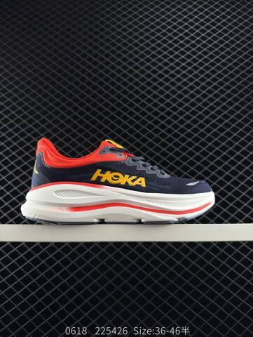 HOKA ONE ONE Bondi 9 Navy Blue Red Yellow White EU 36-46 Running Shoe Running Sneakers Unisex BS-86596