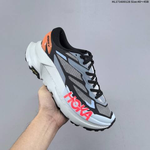 HOKA ONE ONE Mafate X Grey Black Orange White EU 40-45 Trail Shoe Trail Running Sneakers Men s BS-69395
