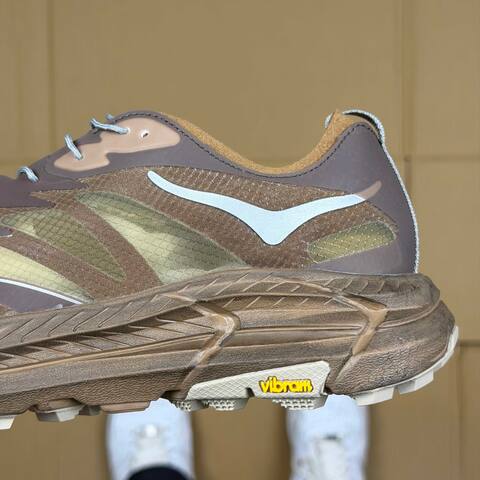HOKA Mafate Speed 4 LITE Satisfy Dark Brown Olive Grey Light Blue Trail Shoe Trail Running Sneakers (BS-86935)