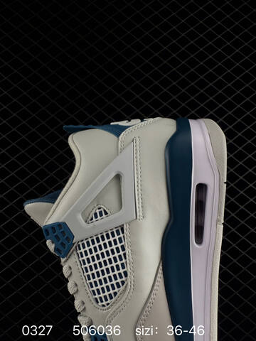 Jordan Air Jordan 4 Retro Off White Grey Blue White EU 36-46 Basketball Shoe - Unisex BS-79594