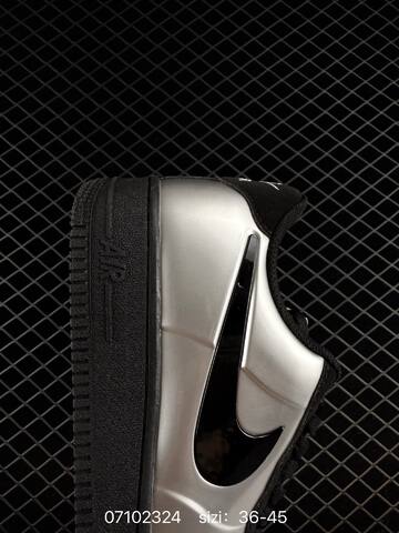 Nike Air Force 1 07 Metallic Silver Black EU 36-45 Casual - Unisex (BS-70307)