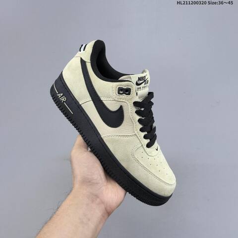 Nike Air Force 1 07 Light Beige Black White EU 36-45 Sneaker - Unisex BS-61233