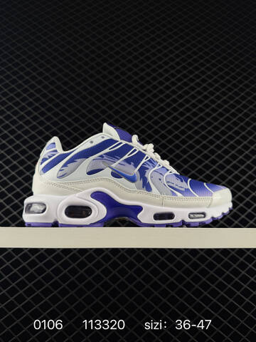 Nike Air Max Plus Black White Grey White Purple Light Blue Black EU 36-47 Running - Unisex (BS-73288)