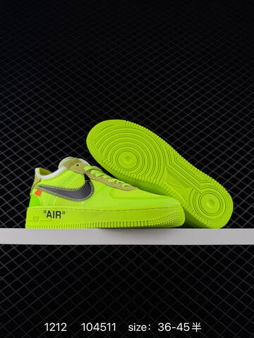 Nike Air Force 1 Low Volt Neon Yellow Black EU 36-45 5 Lifestyle - Unisex (BS-73753)