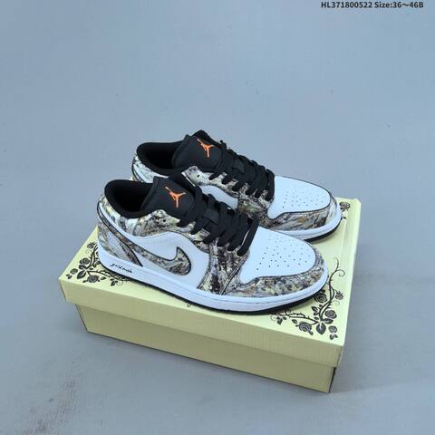 Jordan Air Jordan 1 Low Brown Black White EU 36-46 Lifestyle - Unisex (BS-65906)