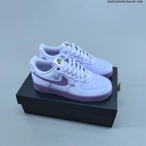 Nike Air Force 1 Light Purple Dark Purple Silver White EU 35-45 Sneaker - Unisex (BS-60960)