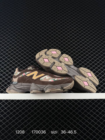 New Balance 9060 Brown Beige Tan Floral EU 36-46 5 Sneaker - Unisex (BS-82505)