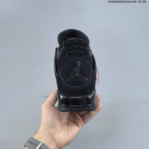 Jordan Air Jordan 4 Retro Black Cat Black EU 40-47 5 Basketball - Men's (BS-66129)