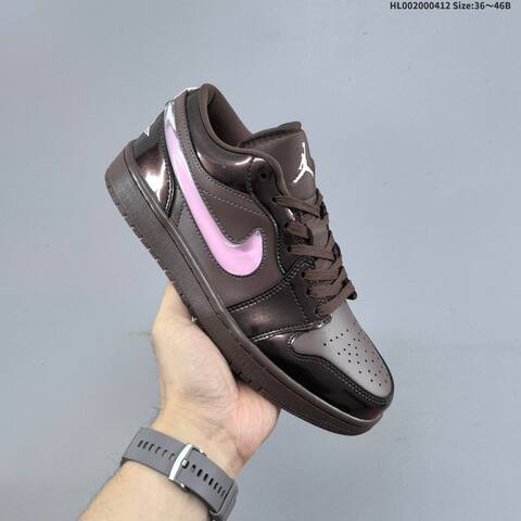 Jordan Air Jordan 1 Low Brown Pink 36-46B Lifestyle - Women s BS-66231
