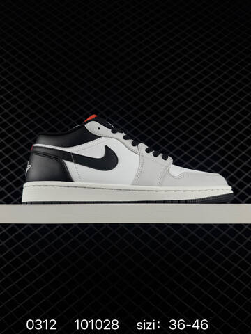 Jordan Air Jordan 1 Low White Black Red Sail EU 36-46 Sneaker - Unisex (BS-79675)