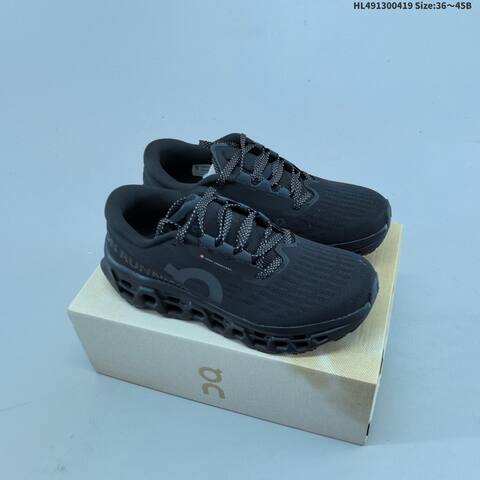 On Cloudmonster 3 Triple Black EU 36-45 Running Shoe Running Sneakers - Unisex (BS-69597)
