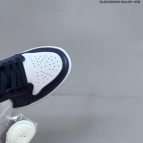 Jordan Air Jordan 1 Low Midnight Navy University Blue 36 45B Basketball - Women's (BS-66048)