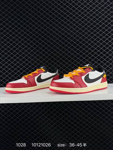 Jordan Air Jordan 1 Low x Travis Scott HV8566 Red White Black Yellow Cream EU 36-45 Sneaker - Unisex BS-80411