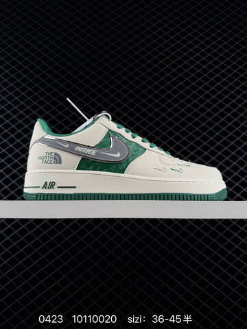 Nike Air Force 1 Low Sail Green Sail Navy The North Face Custom EU 36-45 With Half Sizes Lifestyle - Unisex (BS-71919)