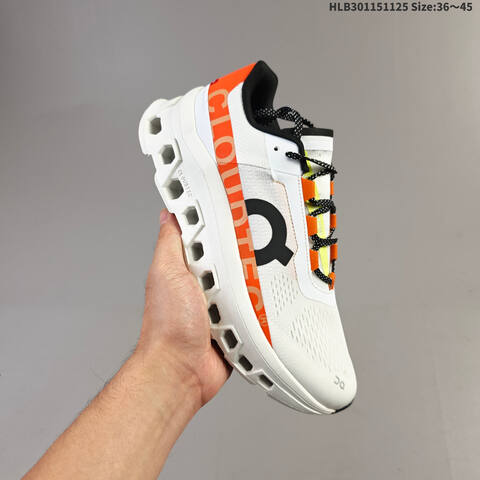 On Cloudmonster Grey Purple White Orange Black EU 36-45 Running Shoe Running Sneakers - Unisex (BS-69767)
