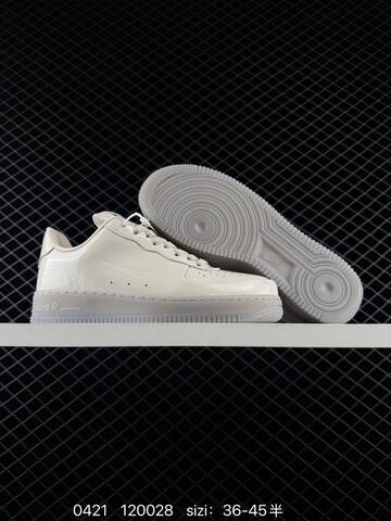 Nike Air Force 1 07 Light Bone Patent Croc With Translucent Outsole EU 36-45 Half Sizes Available Lifestyle - Unisex (BS-71962)