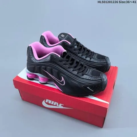 Nike Shox R4 AR3565 015 White Rose Gold Pink Black EU 36-41 Running Shoe - Unisex BS-62406