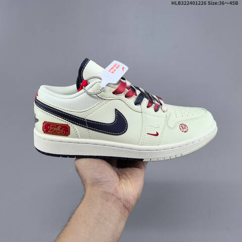 Nike Air Jordan 1 Low White Black EU 36-45 Lifestyle - Unisex (BS-67256)