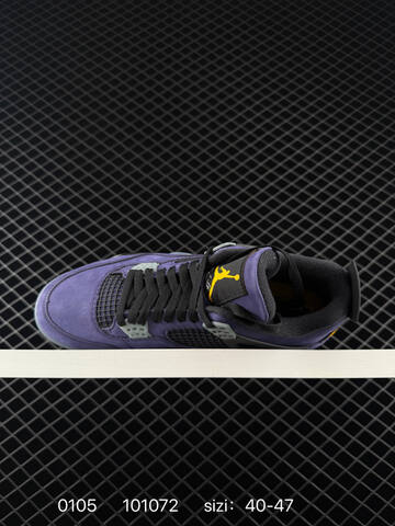 Jordan Air Jordan 4 Retro OG Imperial Purple Dark Purple Black Yellow White Grey EU 40-47 Basketball Shoe - Men s BS-79903