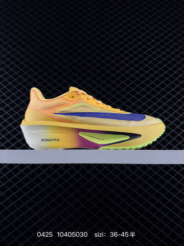 Nike Zoom Fly 6 Laser Orange With Racer Blue Swoosh Volt Outsole Accents Sail Midsole Magenta Gradient Details EU 36-45 Half Sizes Available Running - Unisex (BS-71867)