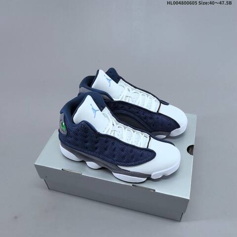 Jordan Air Jordan 13 Retro Flint Navy Grey White 40 47 5 Basketball - Men's (BS-65806)