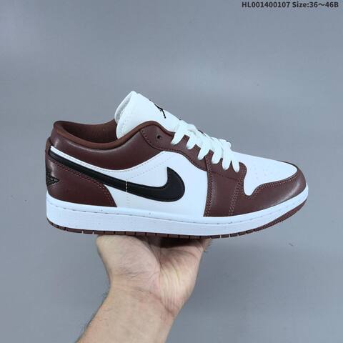 Jordan Air Jordan 1 Low White Brown Black EU 36-46 Basketball - Unisex (BS-67072)
