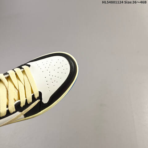 Nike Air Jordan 1 Low Travis Scott White Black Blue Cream 36-46 Casual - Unisex (BS-63168)