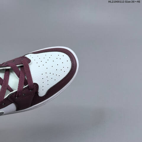 Nike Air Jordan 1 Retro High OG White Burgundy Gray 36 46 Basketball - Unisex (BS-62025)
