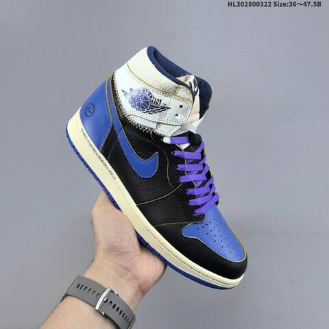 Union LA x Fragment Design x Air Jordan 1 Retro High OG Sport Royal A Lifestyle BS-66471
