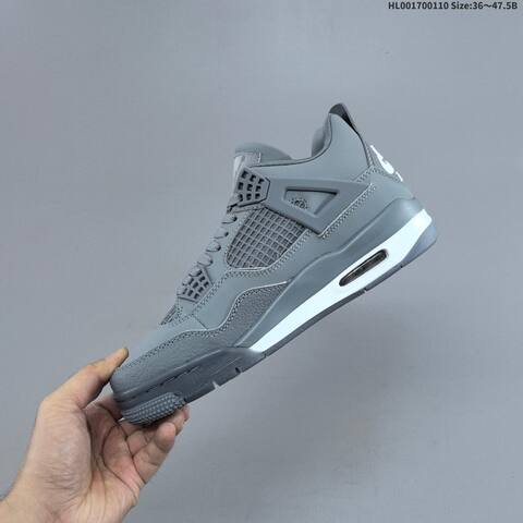 Nike Air Jordan 4 Nigel Sylvester Grey Black White EU 36-47 5 Basketball - Unisex (BS-67025)
