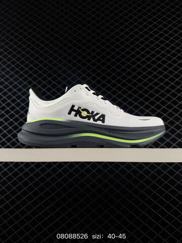 HOKA ONE ONE Bondi 9 White Dark Grey Neon Yellow Black EU 40-45 Running Shoe Running Sneakers Men s BS-86120