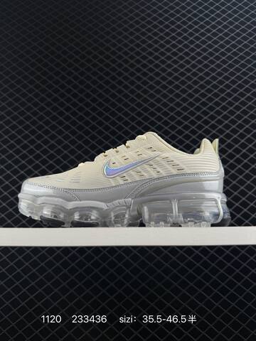 Nike Air Vapormax 360 Cream Ivory With Silver-gray And Translucent Sole Iridescent Swoosh 35 5-46 5 Running - Unisex (BS-74112)