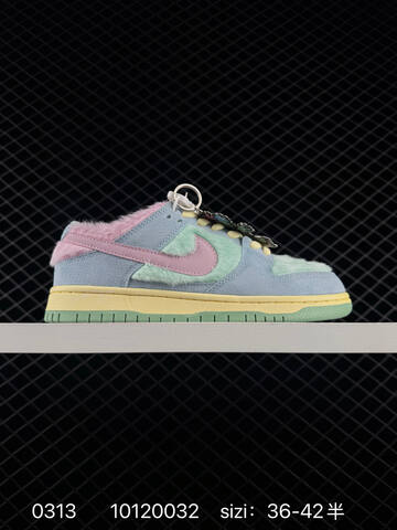 Nike SB Dunk Low Pro Pastel Blue Green Pink With Yellow Laces 36-42 5 Skate - Unisex (BS-72661)