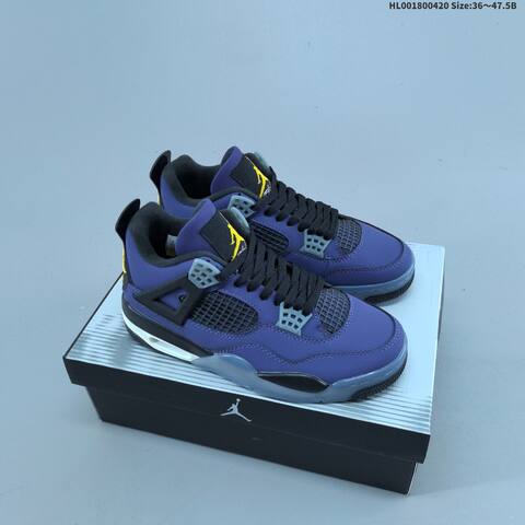 Jordan Air Jordan 4 Retro OG Imperial Purple Black Grey EU 36-47 5 Basketball - Unisex (BS-66117)