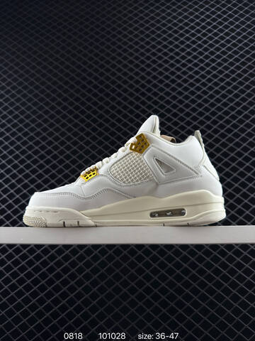 Jordan Air Jordan 4 Retro White Sail Gold EU 36-47 Basketball Shoe - Unisex (BS-80885)