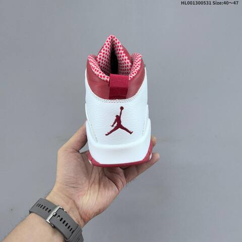 Jordan Air Jordan 10 Retro White Red Steel 40 47 Basketball - Men's (BS-65842)