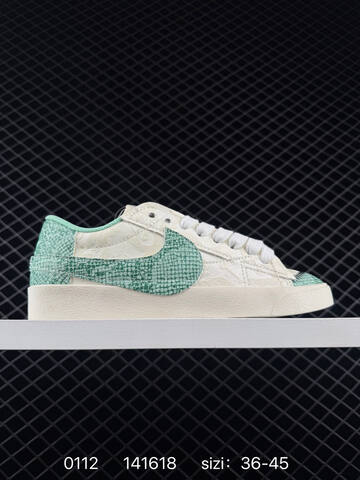 Nike Blazer Low 77 Jumbo DQ1470-141 White Light Blue EU 36-45 Casual - Unisex (BS-73187)