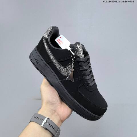 Nike Air Force 1 07 Black Silver EU 36-45 Sneaker - Unisex BS-60792