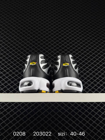Nike Air Max Plus Black White With Orange Accents 40-46 Lifestyle - Men's (BS-72795)