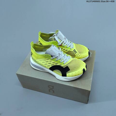 On Cloudboom Strike Neon Yellow Black White EU 36-45 Running Shoe Running Sneakers - Unisex (BS-69504)