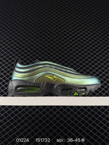 Nike Air Max 97 Black Green Iridescent 36-45 Lifestyle - Unisex (BS-72975)
