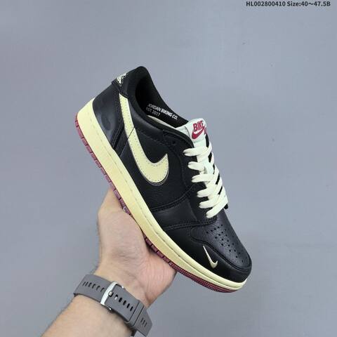 Jordan Nigel Sylvester x Air Jordan 1 Low OG SP Better With Time Black Sail Burgundy EU 40-47 5 Lifestyle - Men s BS-66258