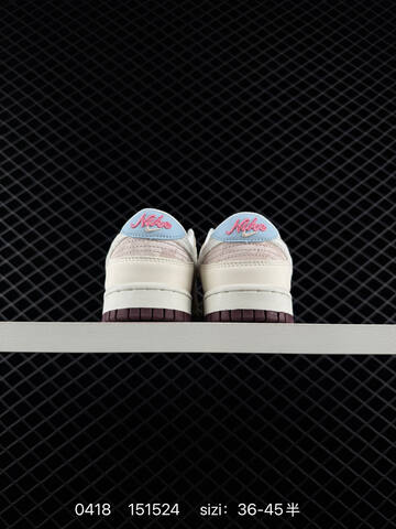 Nike Dunk Low SB Sail Light Pink Burgundy Light Blue EU 36-45 Half Sizes Skate - Unisex (BS-72016)