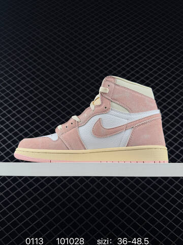 Jordan Air Jordan 1 High OG White Pink Cream EU 36-48 5 Basketball Shoe - Unisex (BS-79838)