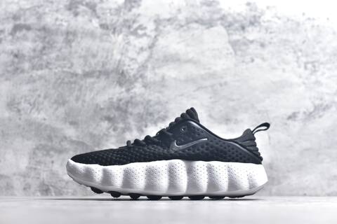 Nike Mind 002 Flyknit Black White Metallic Silver Orange Sneaker (BS-59803)